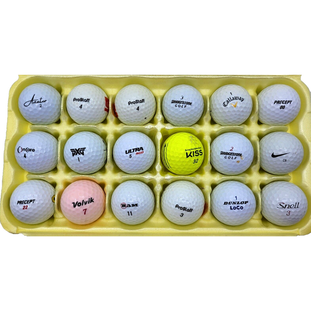 18 Count Assorted Golf Balls Callaway Bridgestone OnCore and More Used Very Good